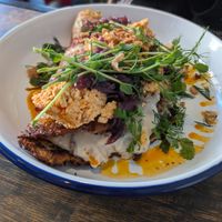 Placek ziemniaczany at Lokal Vegan Bistro in Warsaw