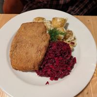 Schnitzel at Lokal Vegan Bistro in Warsaw