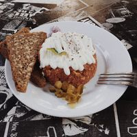 Tatar at Lokal Vegan Bistro in Warsaw