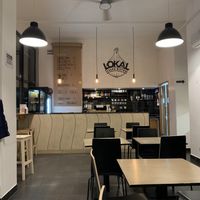 Restaurant area at Lokal Vegan Bistro in Warsaw