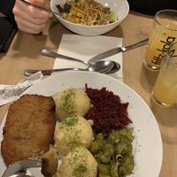 Fried cutlet at Lokal Vegan Bistro in Warsaw