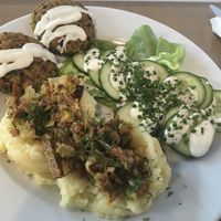 ‘Egg’ cutlet at Lokal Vegan Bistro in Warsaw