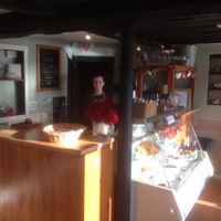 The counter area at Charlie's Cafe Bar in Worcester