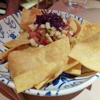 Nacho con guacamole at VIVA in Madrid