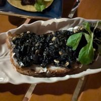 Tosta de no-morcilla at VIVA in Madrid