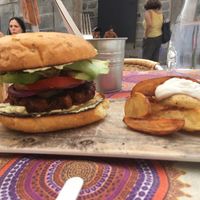 Chingona burger.  at VIVA in Madrid