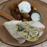 Wrap de falafel at VIVA in Madrid