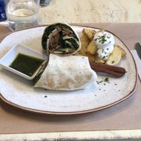 A delicious mushroom wrap at VIVA in Madrid