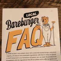 Supports local and organic!  at Bareburger - Financial District in New York City