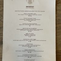 Breakfast menu September 2025  at Scarecrow in Auckland