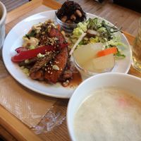 delicious tempeh set lunch at Gaia - Ochanomizu Branch in Tokyo