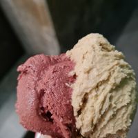 Pistachio and gianduja 🍦 at Ciacco Gelato Senz'altro in Milan