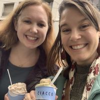 Is with our gelato   at Ciacco Gelato Senz'altro in Milan