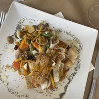 Soy tempeh stir fry main  at Sanus in Fuerteventura