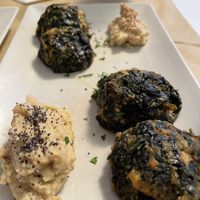 Spinach patties   at Sanus in Fuerteventura