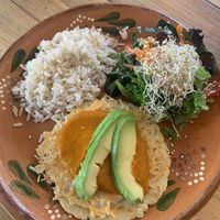 Arepa sencilla  at La Colmena in San Andres Cholula