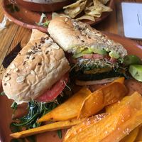 Verde sandwich had so much kale! So good. at La Colmena in San Andres Cholula