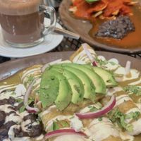 Enchiladas  at La Colmena in San Andres Cholula