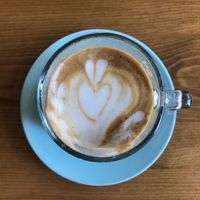 Best cappuccino ever! Super delicious organic coffee with in-house made almond mylk 💜 at La Colmena in San Andres Cholula