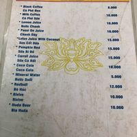 Menu 2 at Thien Phu in Hue