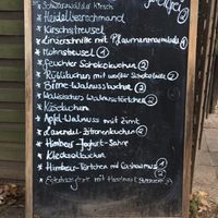 Schöne Kuchen Karte am Sonntag  at Schweizer Milchhauschen in Bad Nauheim