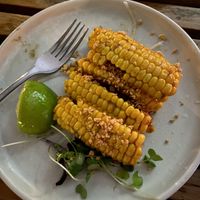 Tasty corn ribs   at Bodhi in Sydney