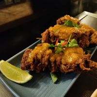 Chikin skewers. Highly recommended! at Bodhi in Sydney