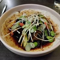 An interesting vegan egg custard. at Bodhi in Sydney