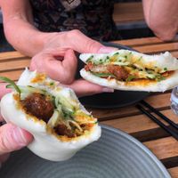 Mmmm... chick’n bao  at Bodhi in Sydney