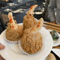 Vegan prawn at Bodhi in Sydney