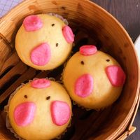 piggie custard steamed buns at Bodhi in Sydney