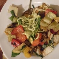 vegan courgette noodles  at The Burnt Gate at Anslow in Anslow
