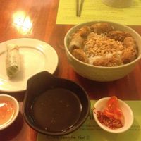 bun cha gio and fresh spring rolls at Hoan Hy - Nam Ky Khoi Nghia in Ho Chi Minh City