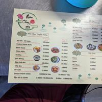 Menu at Quan Chay - Nam Ky Kho Nghia in Ho Chi Minh City