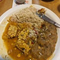 I took picture after I started eating. Oops. Moqueca de tempeh at Vegetariano Social Clube Delivery in Rio De Janeiro