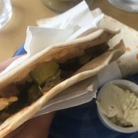 Vegan piadina with veggies and vegan mayo at Clafe in Padua