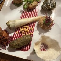 Vegan starters  at Prashad in Bradford