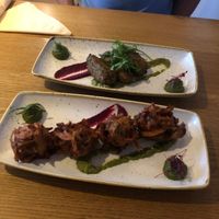 Hara bara kebabs and Methi Khandi Bhaji at Prashad in Bradford