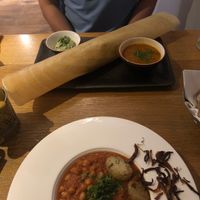 Masala dosa and chole  at Prashad in Bradford