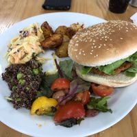 Bean Burger (minus the cheese)  at The Mayor's Cafe in Bedworth