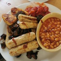 Veggie brunch (vegan if you omit the egg £7 at time of posting. at The Mayor's Cafe in Bedworth