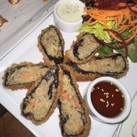 Fried Quinoa rolls   at H.O.P.E. in Studio City