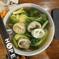 Wonton soupp  at H.O.P.E. in Studio City