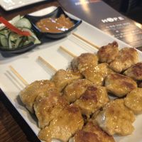 “Satay”, I’m not a fan, but I would recommend to anyone that loves peanut butter or peanut sauce seasoning.  at H.O.P.E. in Studio City
