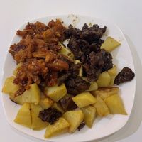 the small portion with a side and two mains for 1200Ft, it was more than enough for me  at 96 Zen Etterem in Budapest