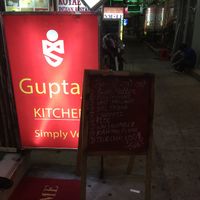 Sign outside at Guptaji Ki Kitchen in Bangkok