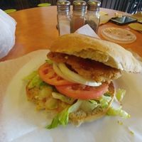 fried chix sandwich at NuVegan in College Park
