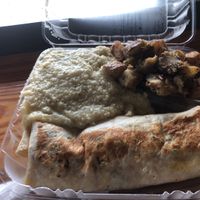 Breakfast burrito with grits  at NuVegan in College Park