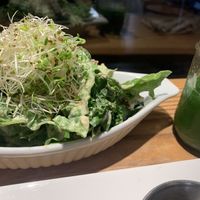 Kale salad and the all green juice at Eternal Abundance in Vancouver