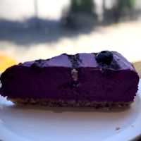 Raw blueberry lemon pie tastes terrible   at Eternal Abundance in Vancouver